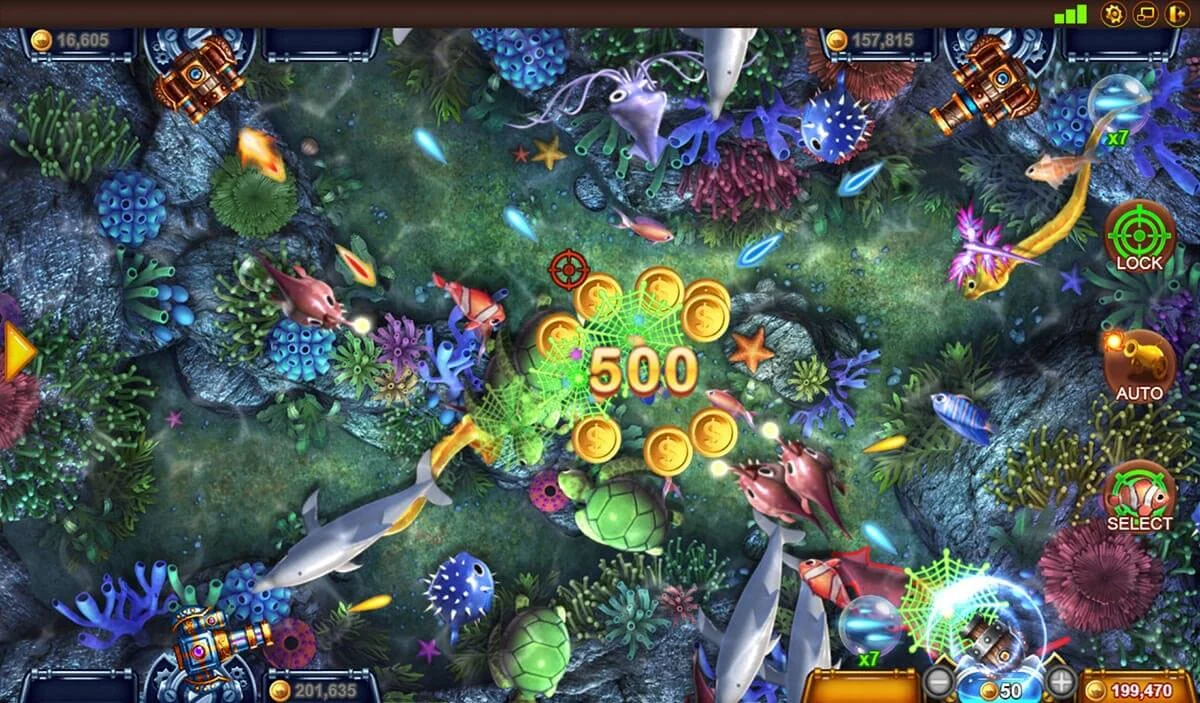 SimplePlay Fishermen Gold多目標鎖定怎麼用？自動發射與選魚不是同一個開關官方作品介紹圖