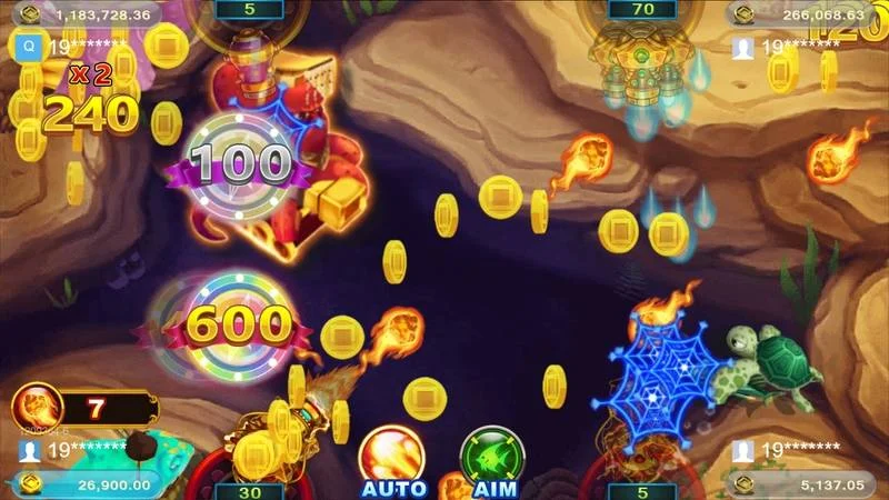 RSG八爪天下海霸王官方魚場與砲台畫面